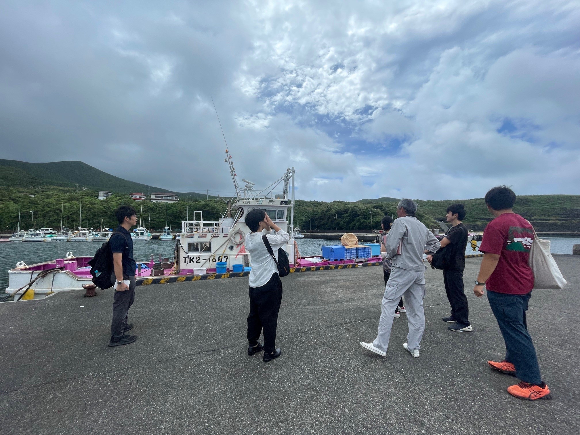 定置網漁船見学の様子