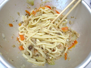 ツナのさっぱり焼きうどん風2