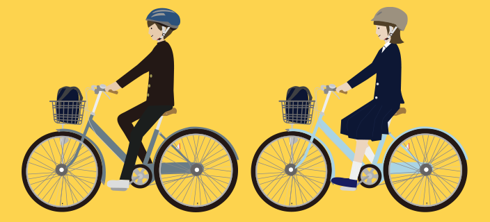 ヘルメットの着用イラスト