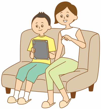 親子のイラスト