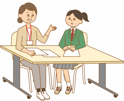 相談しているイラスト