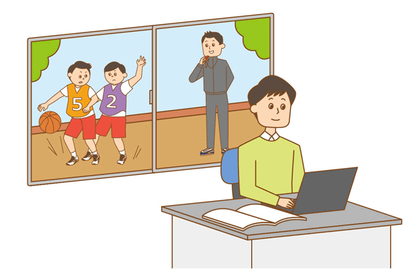 部活支援のイラスト