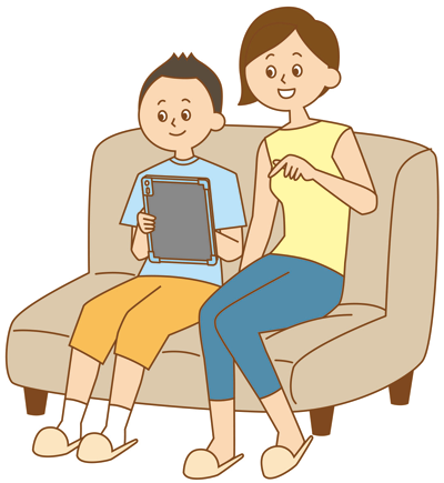 親子のイラスト