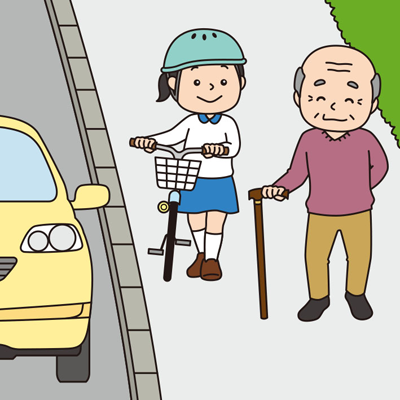 自転車のルール・マナーのイラスト