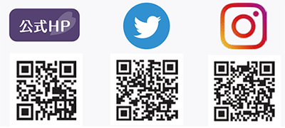 HPおよびSNSのQRコード