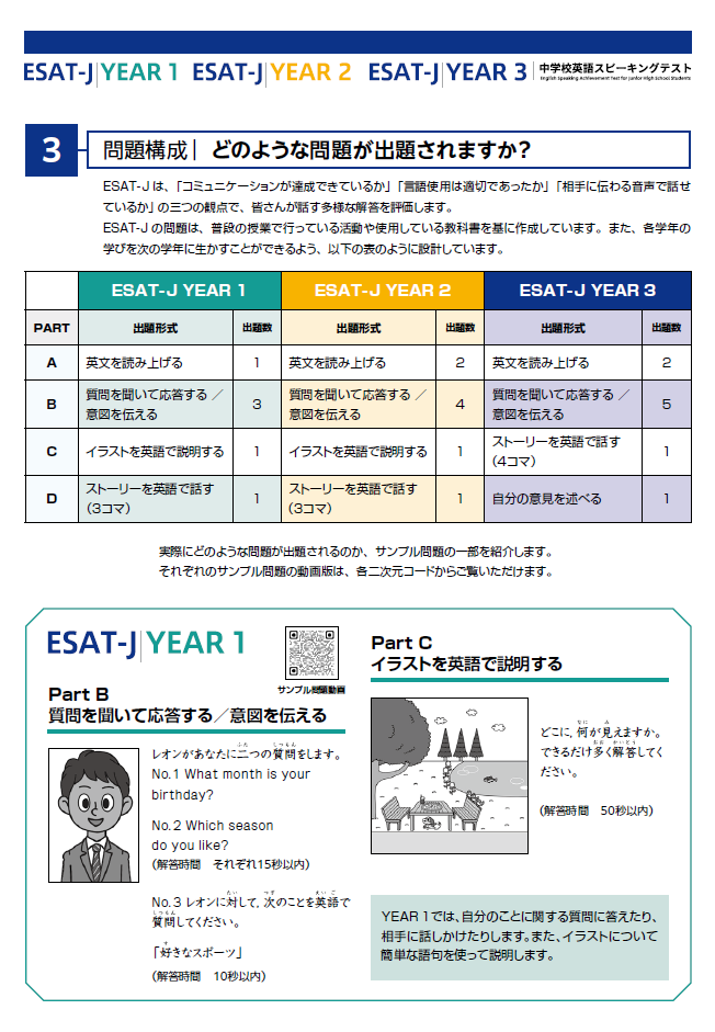 令和8年度　中学校英語スピーキングテスト（ESAT-J）のお知らせ2