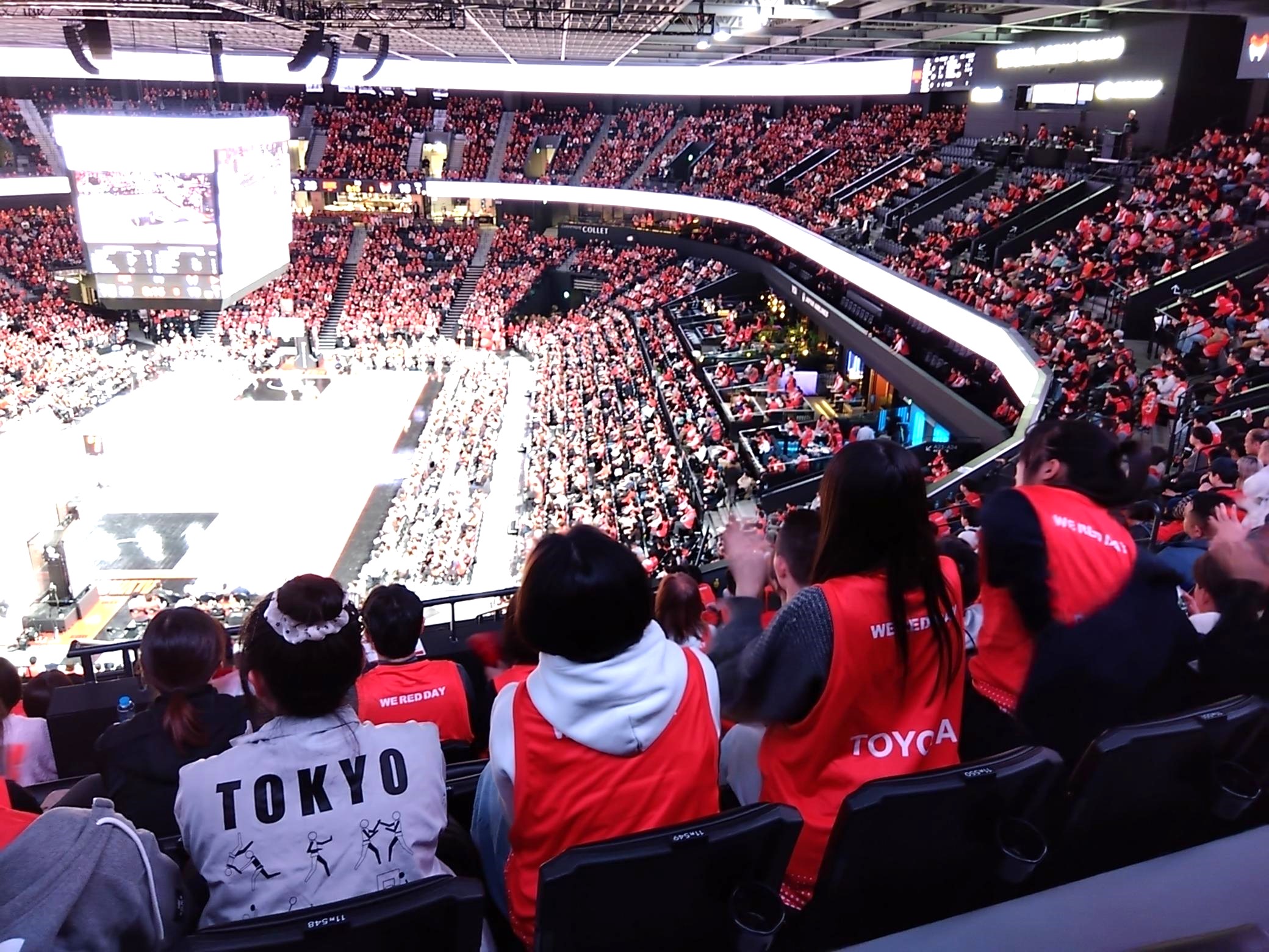 試合観戦の様子